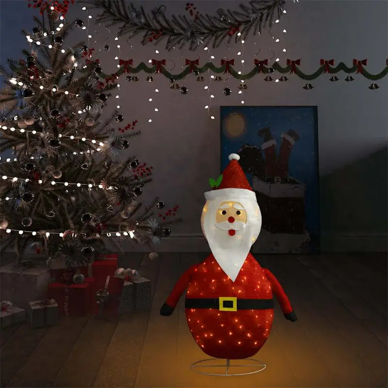 Kerstverlichting met Kerstman van dikke stof en lange verlengkabel - Kerstverlichting