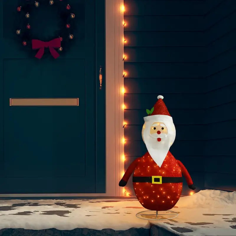 Kerstverlichting met Kerstman van dikke stof en lange verlengkabel - Kerstverlichting