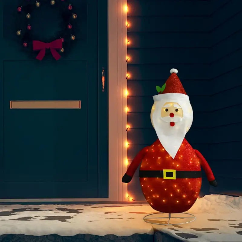 Kerstverlichting met Kerstman van dikke stof en lange verlengkabel - 120 cm / 1 - Kerstverlichting