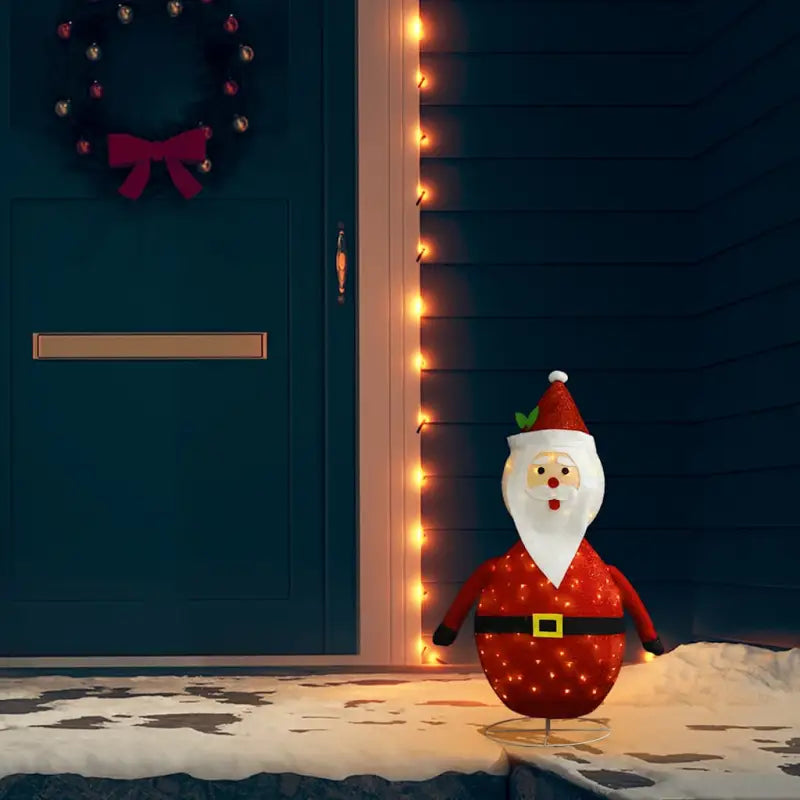 Kerstverlichting met Kerstman van dikke stof en lange verlengkabel - 60 cm / 1 - Kerstverlichting