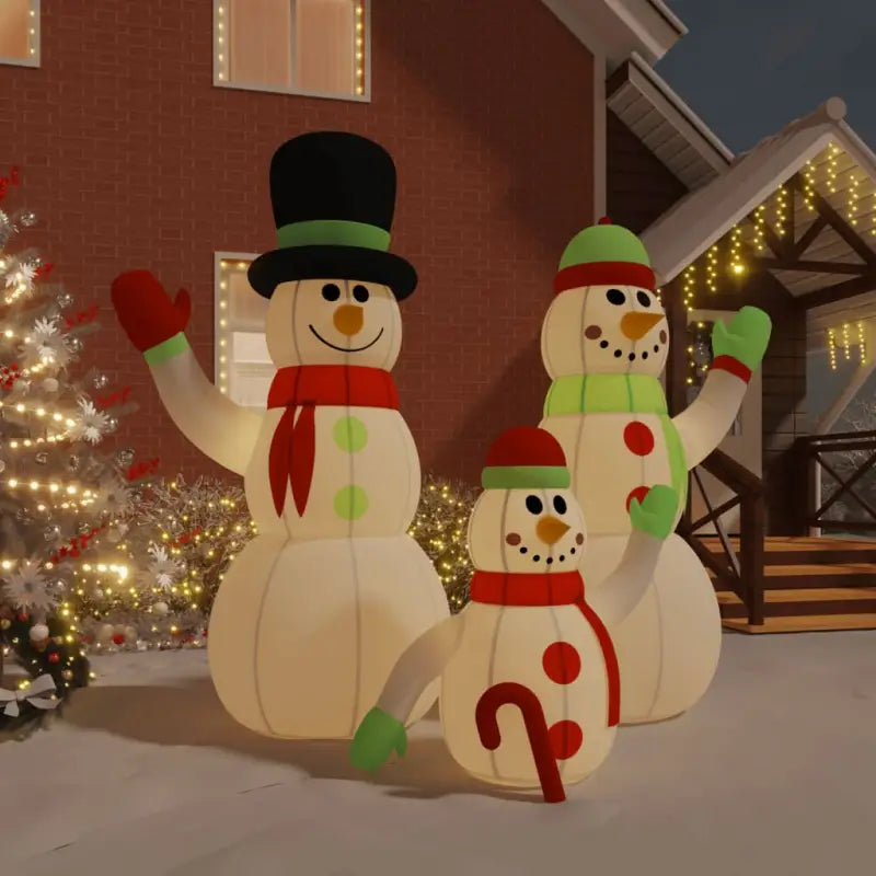 Kerstverlichting met opblaasbare sneeuwpopfamilie van Oxford stof laten lopen - 360 cm / 1 - Kerstverlichting