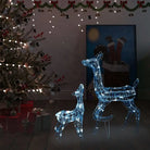 Kerstverlichting met rendierfamilie en lange verlengkabel voor de feestdagen - Koudwit / 1 - Kerstverlichting