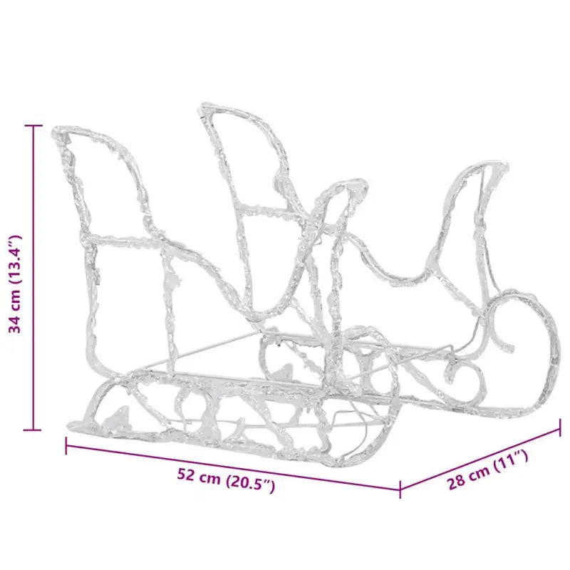 Kerstverlichting met twee rendieren en slee voor warme feestverlichting - Kerstverlichting