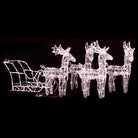 Kerstverlichting met twee rendieren en slee voor warme feestverlichting - Warmwit / 43 x 11 x 55 cm (4 pcs) / 1