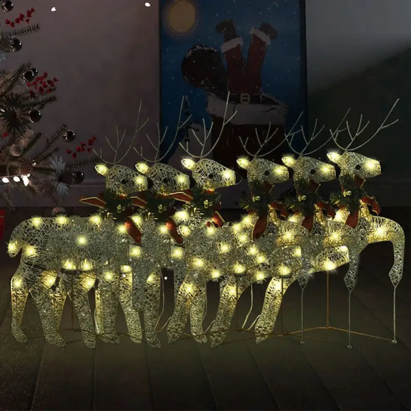 Kerstverlichting met verschillende lichteffecten voor binnen en buiten - Goud / 6 / 1 - Kerstverlichting