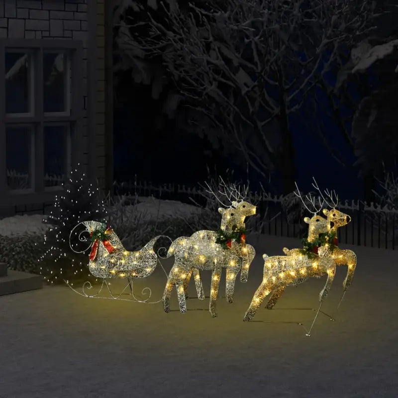 Kerstverlichting Rendes met Arrenslee Zilverkleurig - Goud / 4 / 1 - Kerstverlichting