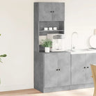 Keukenkast van bewerkt hout voor breed toepasbaar gebruik - Betongrijs / 1 / 60 cm - Keukenkasten