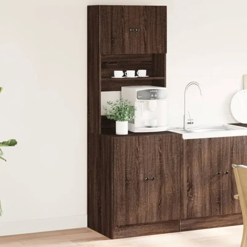 Keukenkast van bewerkt hout voor breed toepasbaar gebruik - bruin eikenkleur / 1 / 60 cm - Keukenkasten