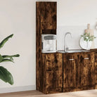 Keukenkast van bewerkt hout voor breed toepasbaar gebruik - Gerookt eiken / 1 / 35 cm - Keukenkasten