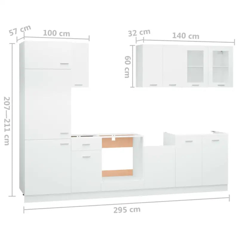 Keukenkasten met eenvoudig ontwerp en bewerkt hout voor georganiseerde keuken - Keukenkasten