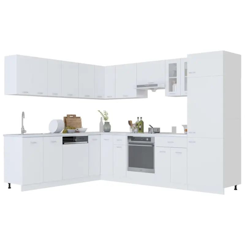 Keukenkasten set met eenvoudig ontwerp en bewerkt hout voor georganiseerde keuken - 1 / zonder aanrechtblad