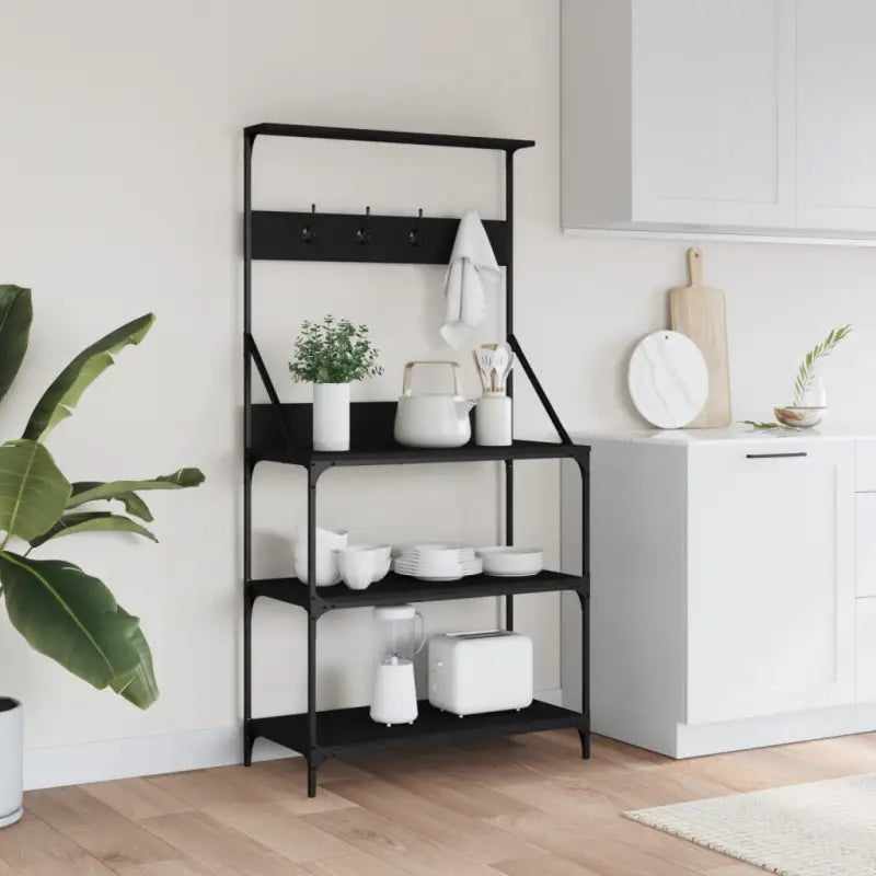 Keukenrek met bewerkt hout en verstelbare poten voor extra opbergruimte - Houders & rekken voor keukenbenodigdheden