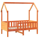 Kinderbed met huisje in massief grenenhout en open dakstructuur - Bedden & bedframes