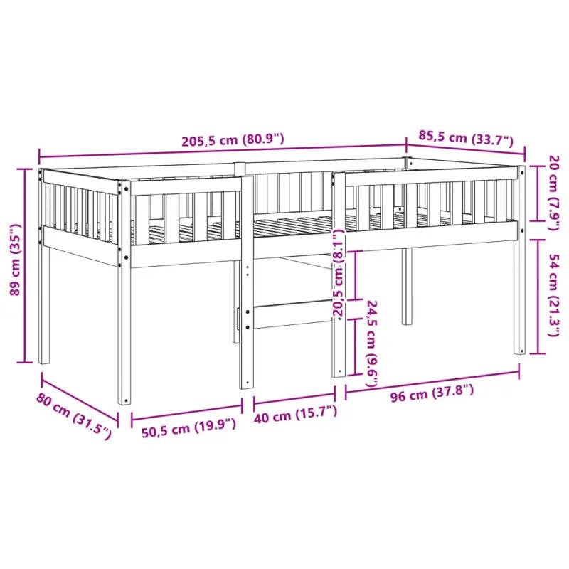 Kinderbed met massief grenenhout voor een goede nachtrust - Bedden & bedframes