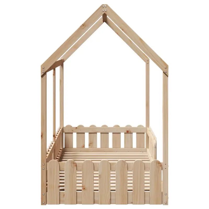 Kinderbed met open dakstructuur van massief grenenhout - Bedden & bedframes