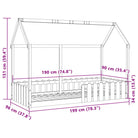 Kinderbed met open dakstructuur van massief grenenhout - Bedden & bedframes