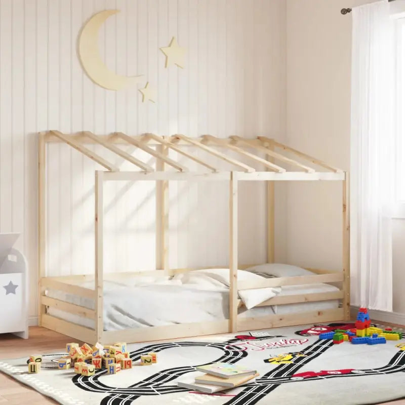 Kinderbed van massief grenenhout voor duurzaamheid en ruimtebesparing - Naturel / 90 x 200 cm - Bedden & bedframes