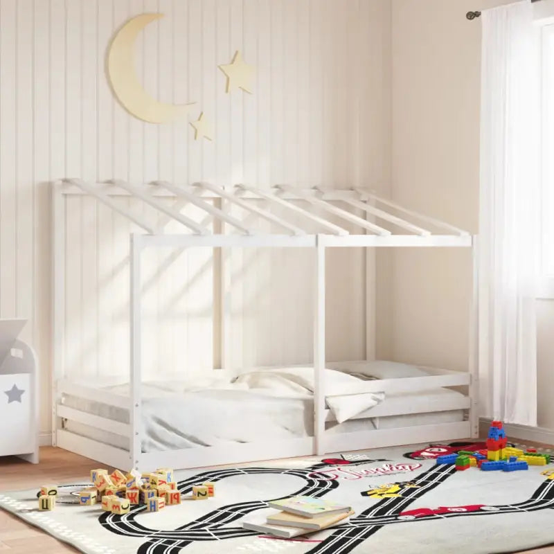 Kinderbed van massief grenenhout voor duurzaamheid en ruimtebesparing - Wit / 90 x 200 cm - Bedden & bedframes