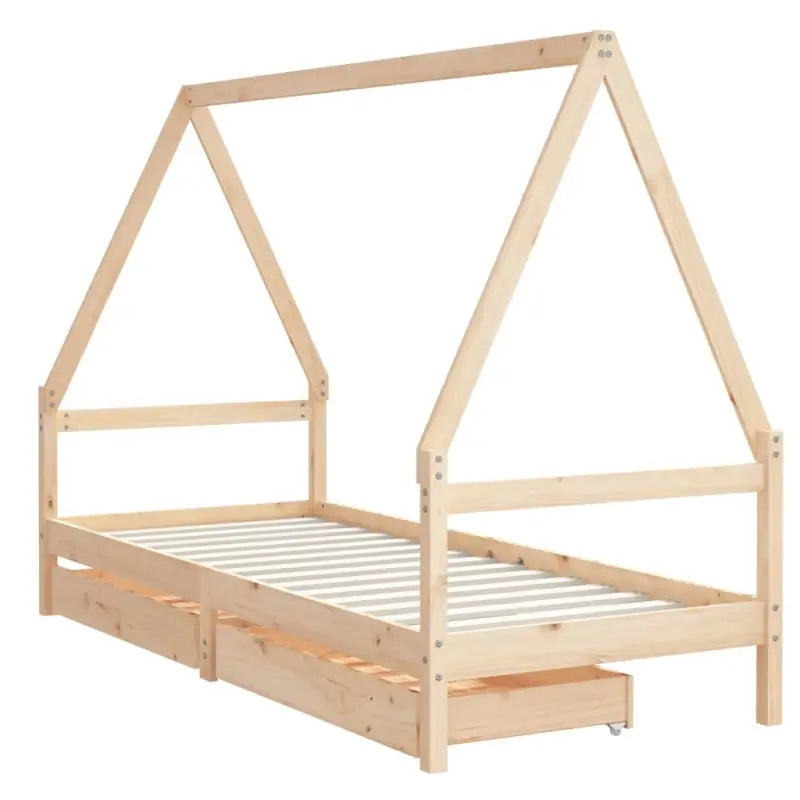 Kinderbed van massief grenenhout voor een vrolijke slaapplek - Peuter- & kinderbedden