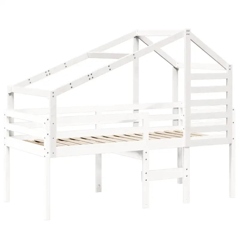 Kinderbedhuisje met open zijdeur van massief grenenhout - Accessoires voor bedden