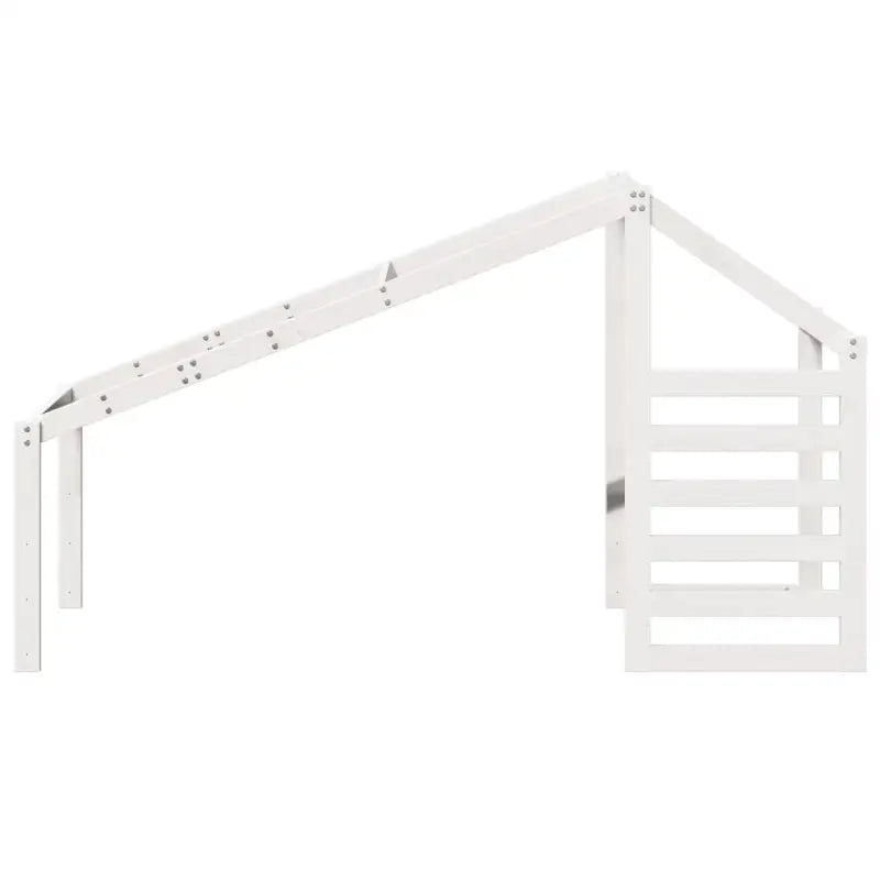 Kinderbedhuisje met open zijdeur van massief grenenhout - Accessoires voor bedden