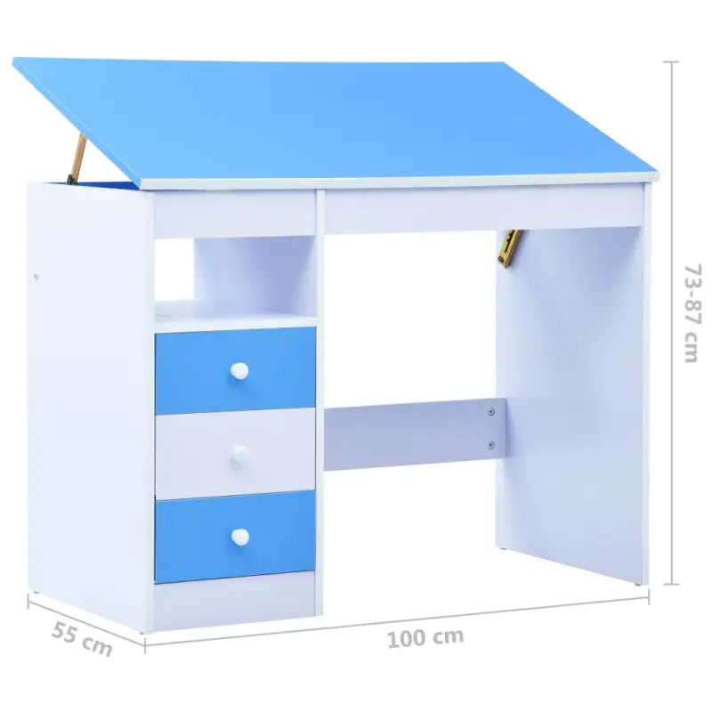 Kinderteken- en schets tafel met open schap voor plezier en functionaliteit - Schets- & tekentafels