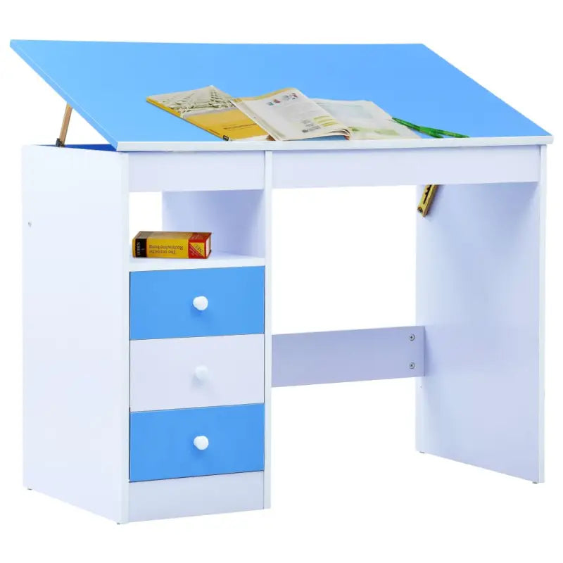 Kinderteken- en schets tafel met open schap voor plezier en functionaliteit - Schets- & tekentafels