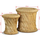 Klapstoelen en krukken levering bevat natuurlijke bamboe set - Bruin / 2 - Klapstoelen & krukken