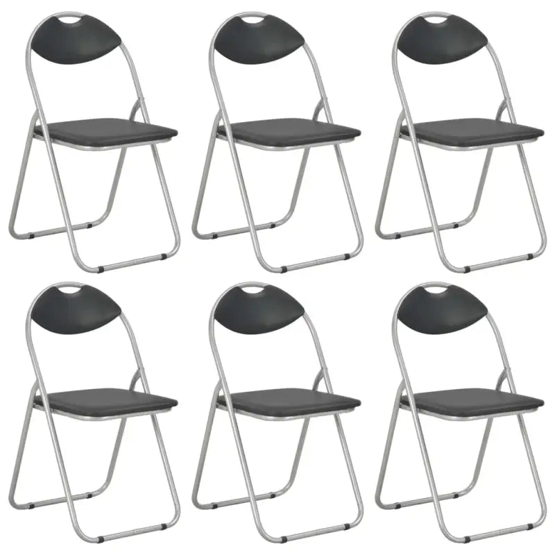 Klapstoelen set voor eetkamer montage vereist levering bevat - Zwart / 6 - Eetkamerstoelen