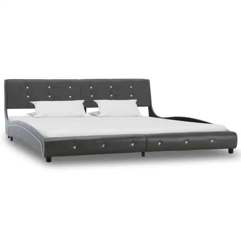 Klassiek bedframe met elegante charme en stalen poten - Grijs / 180 x 200 cm - Bedden & bedframes