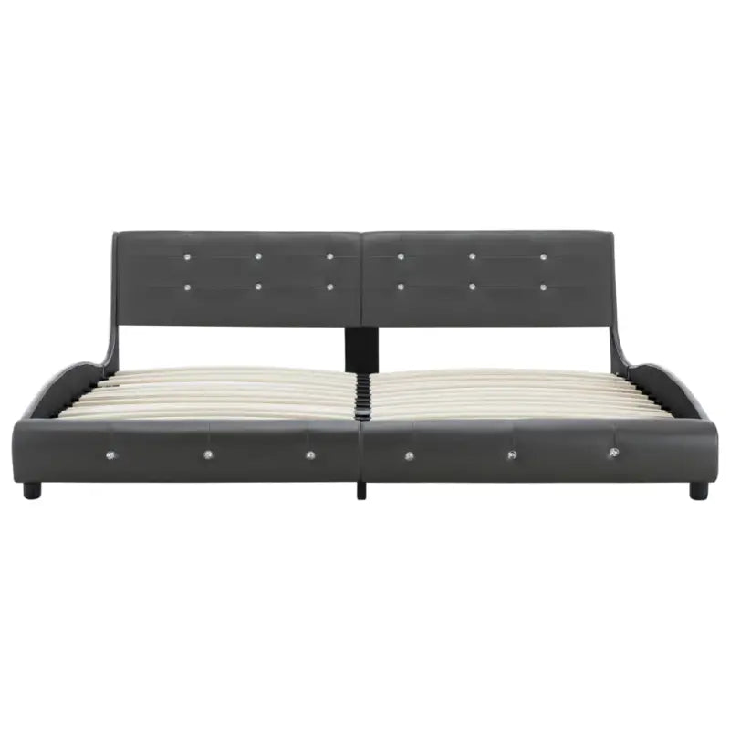 Klassiek bedframe met elegante charme en stalen poten - Grijs / 180 x 200 cm - Bedden & bedframes