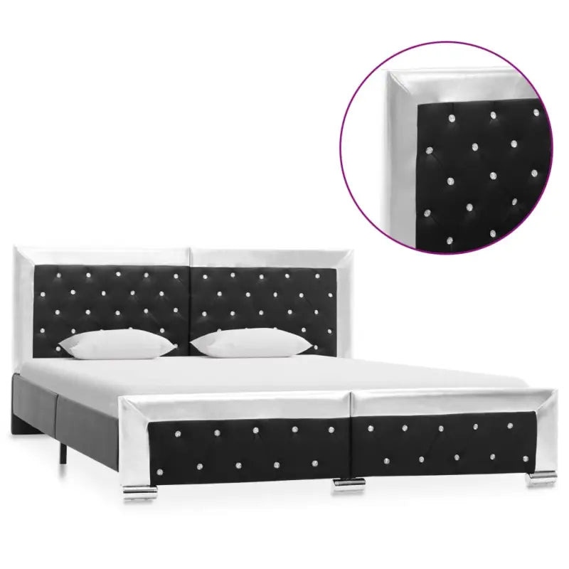 Klassiek bedframe met elegante charme voor jouw slaapkamer - Zwart / 160 x 200 cm - Bedden & bedframes