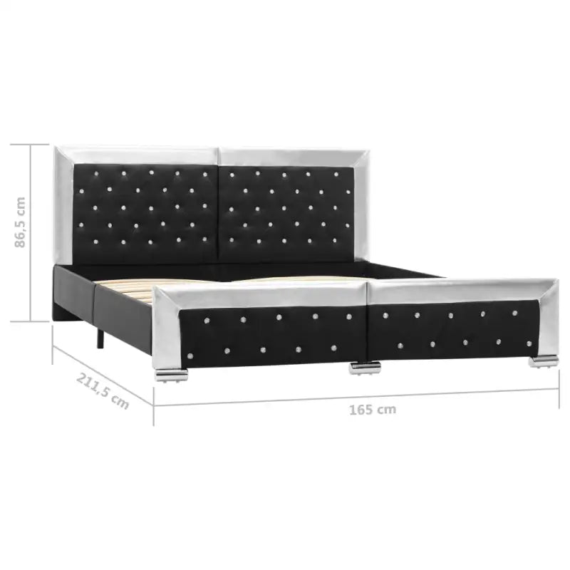 Klassiek bedframe met elegante charme voor jouw slaapkamer - Zwart / 160 x 200 cm - Bedden & bedframes