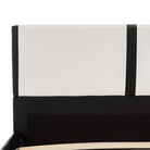 Klassiek bedframe met gepoedercoat stalen poten en elegant design - Wit en zwart / 90 x 200 cm - Bedden & bedframes
