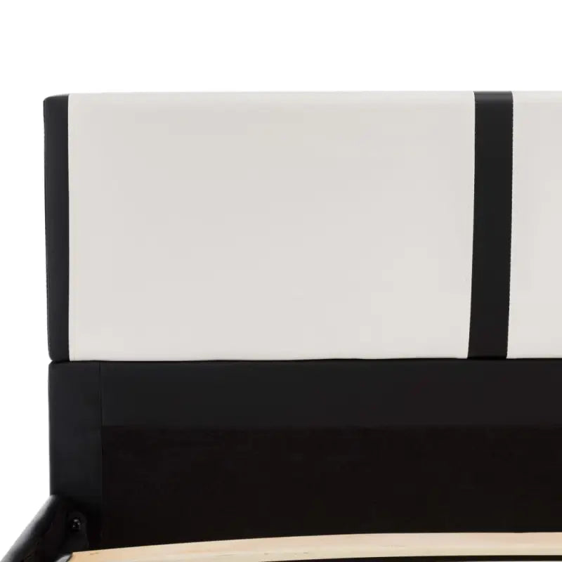 Klassiek bedframe met gepoedercoat stalen poten en elegant design - Wit en zwart / 90 x 200 cm - Bedden & bedframes