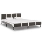 Klassiek bedframe met gepoedercoat stalen poten en elegante charme - Grijs en wit / 180 x 200 cm - Bedden & bedframes