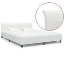 Klassiek bedframe met gepoedercoat stalen poten voor elegante slaapkamers - Wit / 160 x 200 cm - Bedden & bedframes