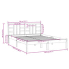 Klassiek bedframe met massief grenenhout en multiplex lattenbodem - Bedden & bedframes