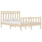 Klassiek bedframe met massief grenenhout en multiplex lattenbodem - Bedden & bedframes