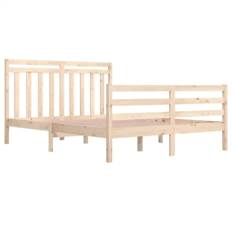 Klassiek bedframe met massief grenenhout en multiplex lattenbodem - Bedden & bedframes