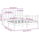 Klassiek bedframe met massief grenenhout en multiplex lattenbodem - Bedden & bedframes