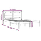 Klassiek bedframe met multiplex lattenbodem en massief grenenhout - Bedden & bedframes