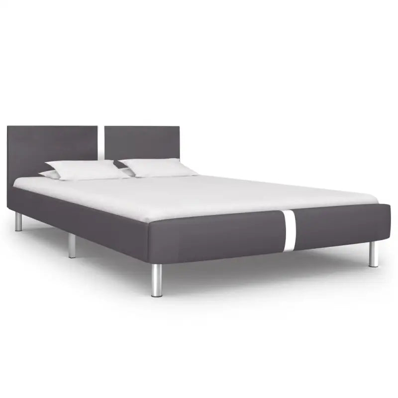 Klassiek bedframe met stalen poten en elegante uitstraling - Grijs / 140 x 200 cm - Bedden & bedframes