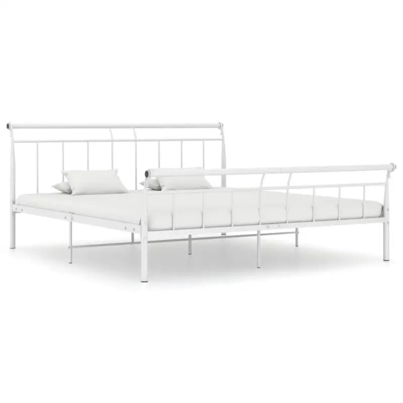 Klassiek bedframe van gepoedercoat metaal voor een stijlvolle slaapkamer - Wit / 160 x 200 cm - Bedden & bedframes