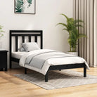 Klassiek bedframe van massief grenenhout voor een tijdloze slaapkamerstijl - Zwart / 100 x 200 cm - Bedden & bedframes