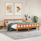 Klassiek bedframe van massief grenenhout voor een tijdloze slaapkamer uitstraling - Bruin / 180 x 200 cm - Bedden &