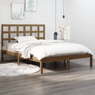 Klassiek bedframe van massief grenenhout voor een tijdloze slaapkamer uitstraling - Honingbruin / 200 x 200 cm - Bedden