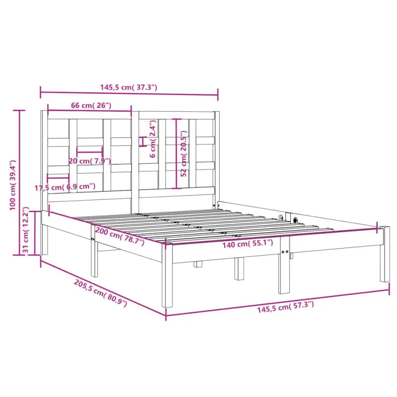 Klassiek bedframe van massief grenenhout voor een tijdloze slaapkamer uitstraling - Bedden & bedframes