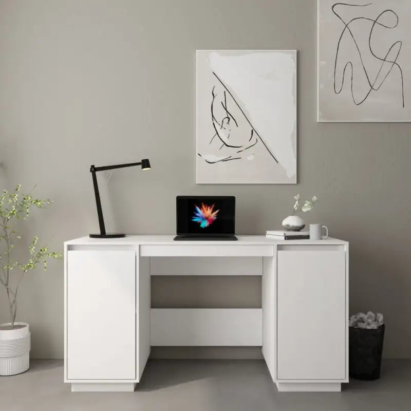 Klassiek bureau van massief Grenenhout voor thuis en kantoor - Bureaus