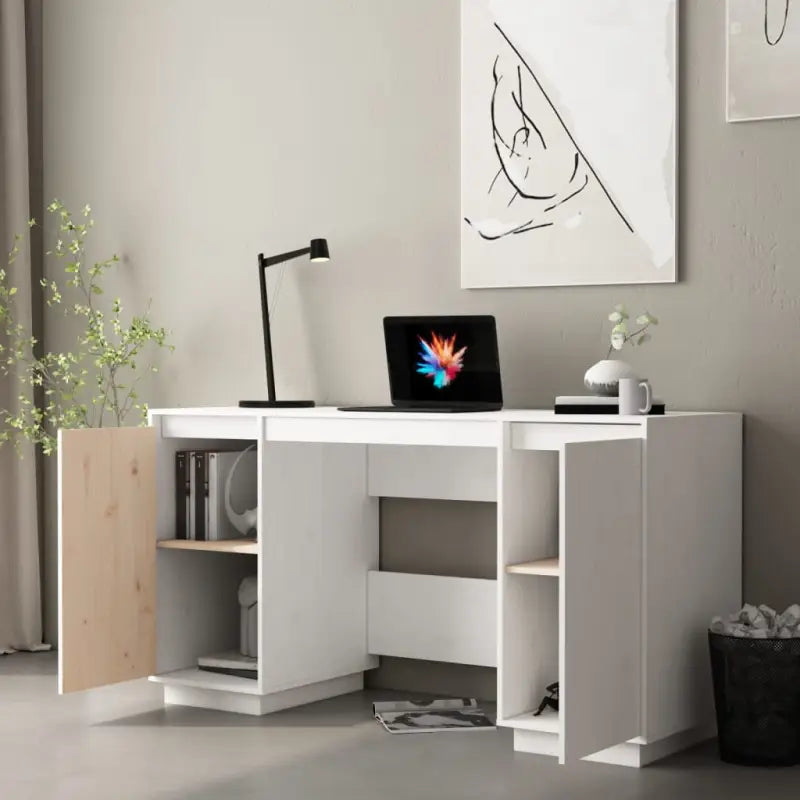 Klassiek bureau van massief Grenenhout voor thuis en kantoor - Bureaus